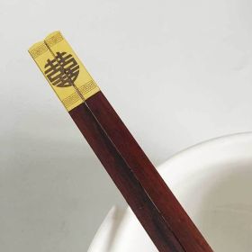 Rosewood Chopsticks Wax Free Lacquer Solid Wood Hotel Family Chopsticks (Option: )