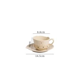 Ins Retro Korean Style Underglaze Color Hand Pinch Irregular Coffee Set Household Restaurant Afternoon Tea Cup Pot Suit (Option: )